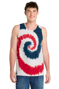 Port & Co Tie-Dye Tank Top - USA Rainbow