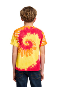 Port & Co Youth Tie-Dye Tee - Blaze Rainbow Back