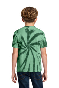 Port & Co Youth Tie-Dye Tee - Forest Green Back