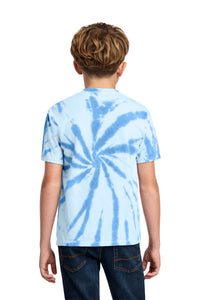 Port & Co Youth Tie-Dye Tee - Light Blue Back