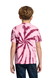 Port & Co Youth Tie-Dye Tee - Maroon Back