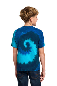 Port & Co Youth Tie-Dye Tee - Ocean Rainbow Back