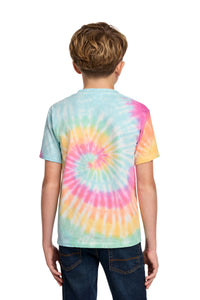 Port & Co Youth Tie-Dye Tee - Pastel Rainbow Back