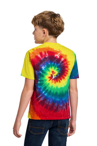 Port & Co Youth Tie-Dye Tee - Rainbow Back