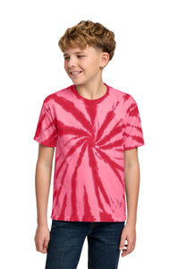 Port & Co Youth Tie-Dye Tee - Red