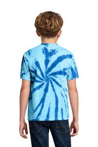 Port & Co Youth Tie-Dye Tee - Royal Back