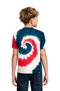 Port & Co Youth Tie-Dye Tee - USA Rainbow Back