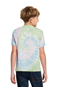 Port & Co Youth Tie-Dye Tee - Watercolor Spiral Back