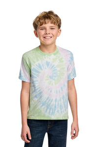 Port & Co Youth Tie-Dye Tee - Watercolor Spiral