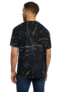 Port & Co Tie-Dye Tee - Black Galaxy Spiral Back