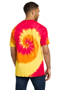 Port & Co Tie-Dye Tee - Blaze Rainbow Back