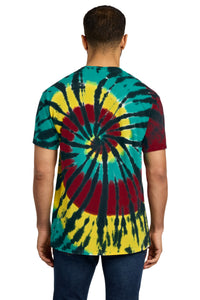 Port & Co Tie-Dye Tee - Island Spiral Back