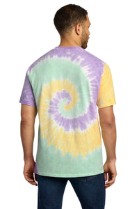 Port & Co Tie-Dye Tee - Mint Rainbow Back
