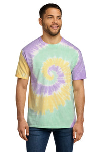 Port & Co Tie-Dye Tee - Mint Rainbow