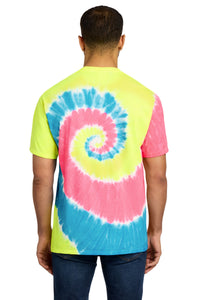 Port & Co Tie-Dye Tee - Neon Rainbow Back