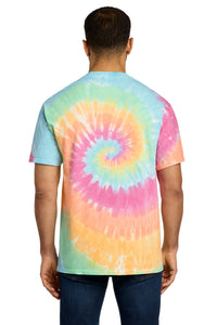 Port & Co Tie-Dye Tee - Pastel Rainbow Back
