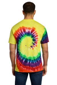 Port & Co Tie-Dye Tee - Rainbow Back
