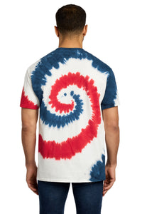 Port & Co Tie-Dye Tee - USA Rainbow Back