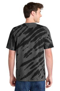 Port & Co Tiger Stripe Tie-Dye Tee - Black Back