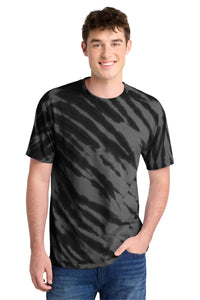 Port & Co Tiger Stripe Tie-Dye Tee - Black