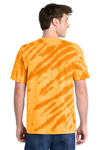 Port & Co Tiger Stripe Tie-Dye Tee - Gold Back