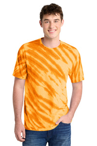 Port & Co Tiger Stripe Tie-Dye Tee - Gold