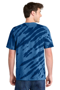 Port & Co Tiger Stripe Tie-Dye Tee - Navy Back