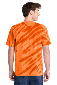 Port & Co Tiger Stripe Tie-Dye Tee - Orange Back