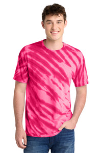 Port & Co Tiger Stripe Tie-Dye Tee - Pink