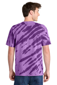 Port & Co Tiger Stripe Tie-Dye Tee - Purple Back