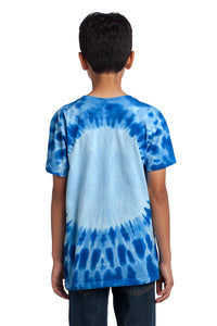Port & Co Youth Window Tie-Dye Tee - Royal Back