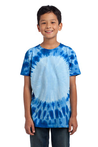Port & Co Youth Window Tie-Dye Tee - Royal