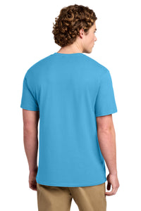 Port & Co Ring Spun Cotton Tee - Aquatic Blue Back