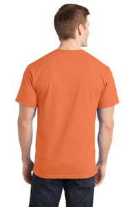 Port & Co Ring Spun Cotton Tee - Orange Sherbet Back