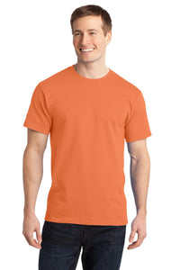 Port & Co Ring Spun Cotton Tee - Orange Sherbet