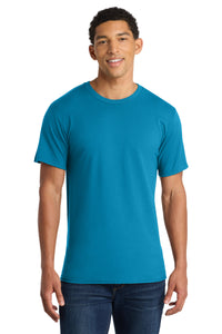 Port & Co Ring Spun Cotton Tee - Turquoise