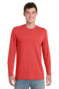 Port & Co Tri-Blend Long Sleeve Tee - Bright Red Heather