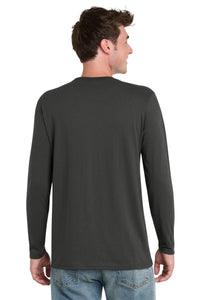 Port & Co Tri-Blend Long Sleeve Tee - Coal Grey Back