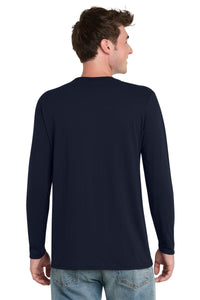 Port & Co Tri-Blend Long Sleeve Tee - Deep Navy Back