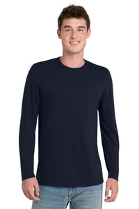 Port & Co Tri-Blend Long Sleeve Tee - Deep Navy