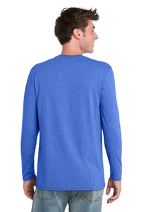 Port & Co Tri-Blend Long Sleeve Tee - Heather Royal Back