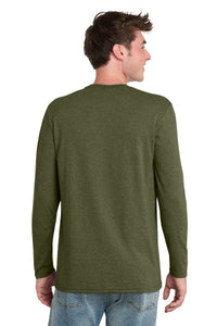 Port & Co Tri-Blend Long Sleeve Tee - Military Green Heather Back