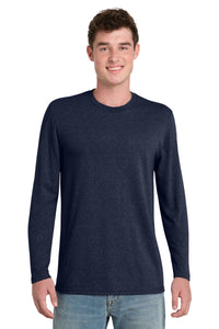 Port & Co Tri-Blend Long Sleeve Tee - Team Navy Heather