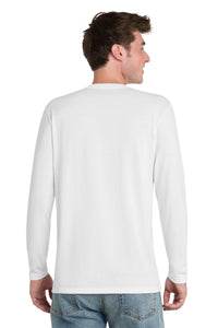 Port & Co Tri-Blend Long Sleeve Tee - White Back