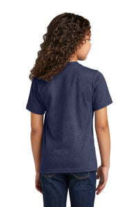 Port & Co Youth Tri-Blend Tee PC330Y - Team Navy Heather Back