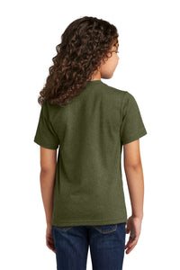 Port & Co Youth Tri-Blend Tee PC330Y - Military Green Heather Back