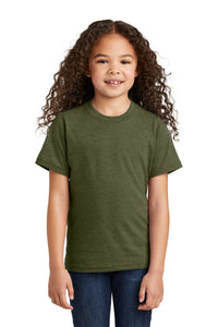 Port & Co Youth Tri-Blend Tee PC330Y - Military Green Heather