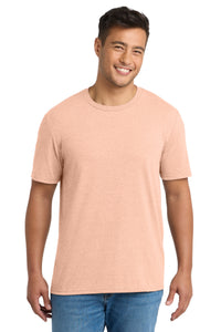 Port & Co Tri-Blend Tee - Heathered Dusty Peach