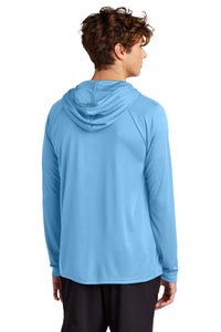 Port & Co Performance Pullover Hooded Tee PC380H - Carolina Blue Back