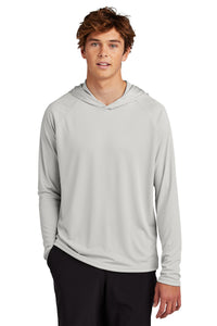 Port & Co Performance Pullover Hooded Tee PC380H - Silver